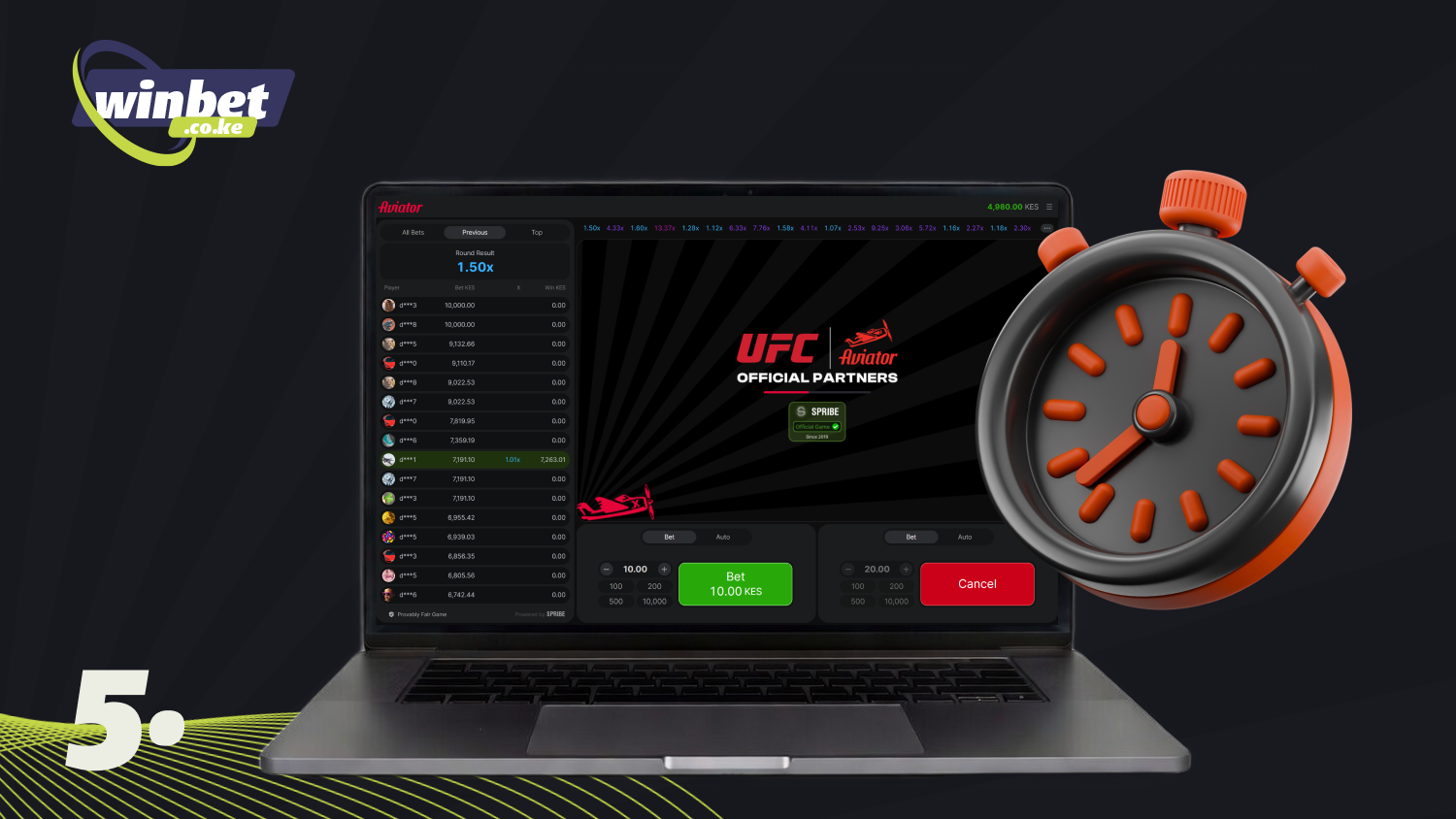 Wait for the countdown to end in the Aviator game and watch the virtual plane take off