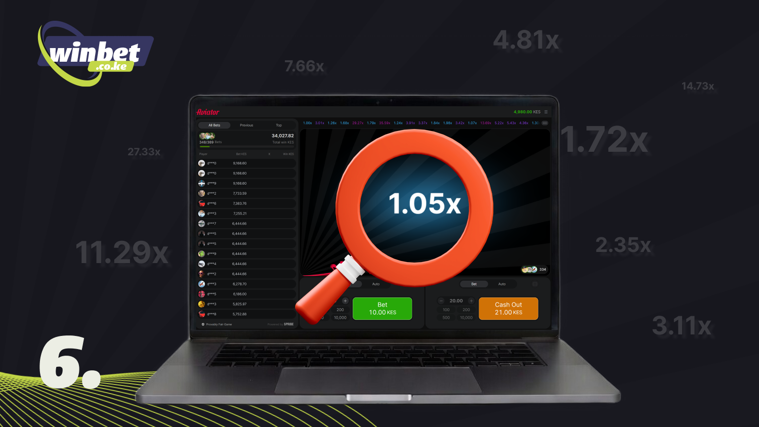 During the round in Aviator, keep an eye on the multiplier