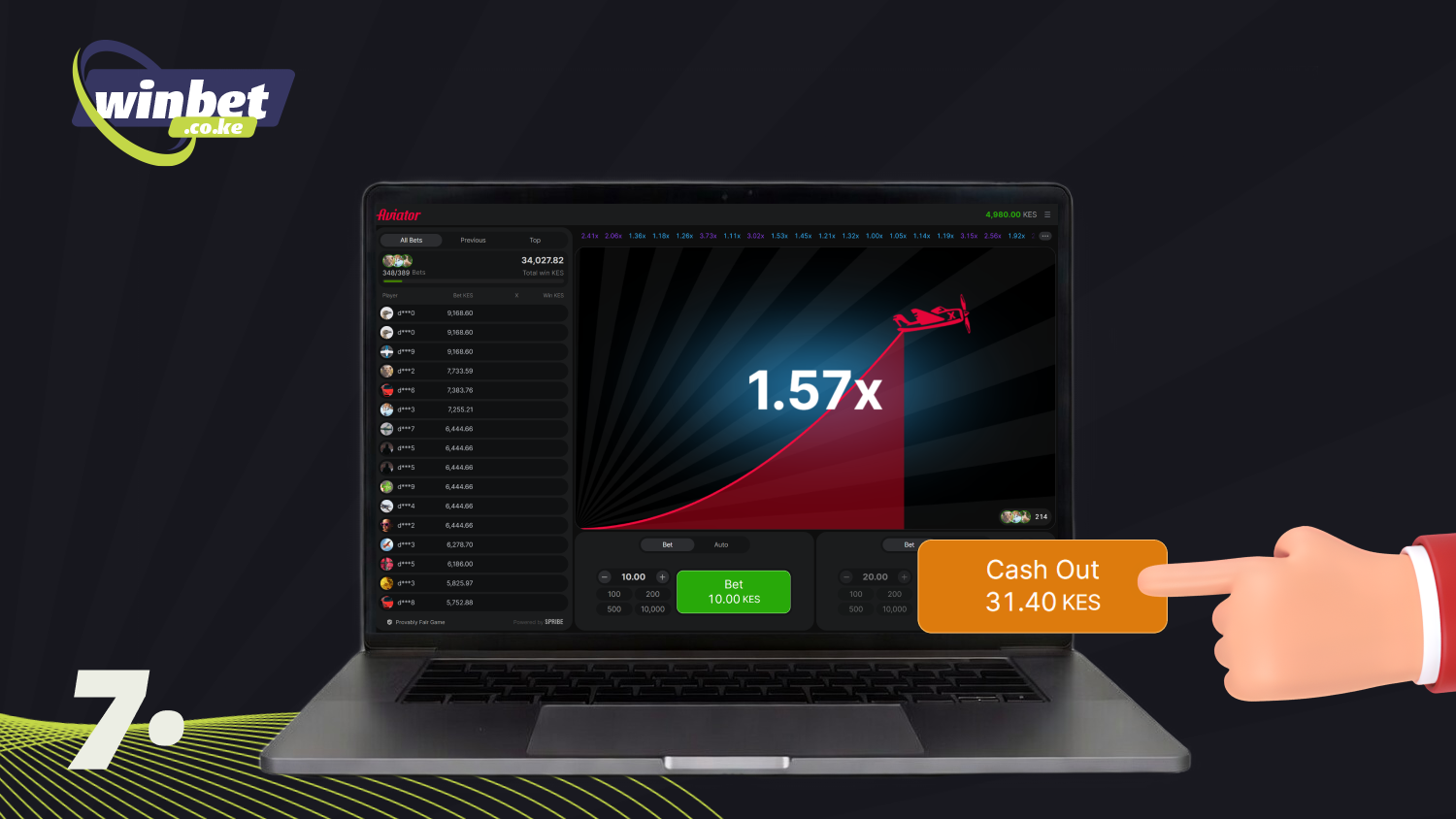 Press the cash out button in the Aviator game before the plane crashes and the round ends