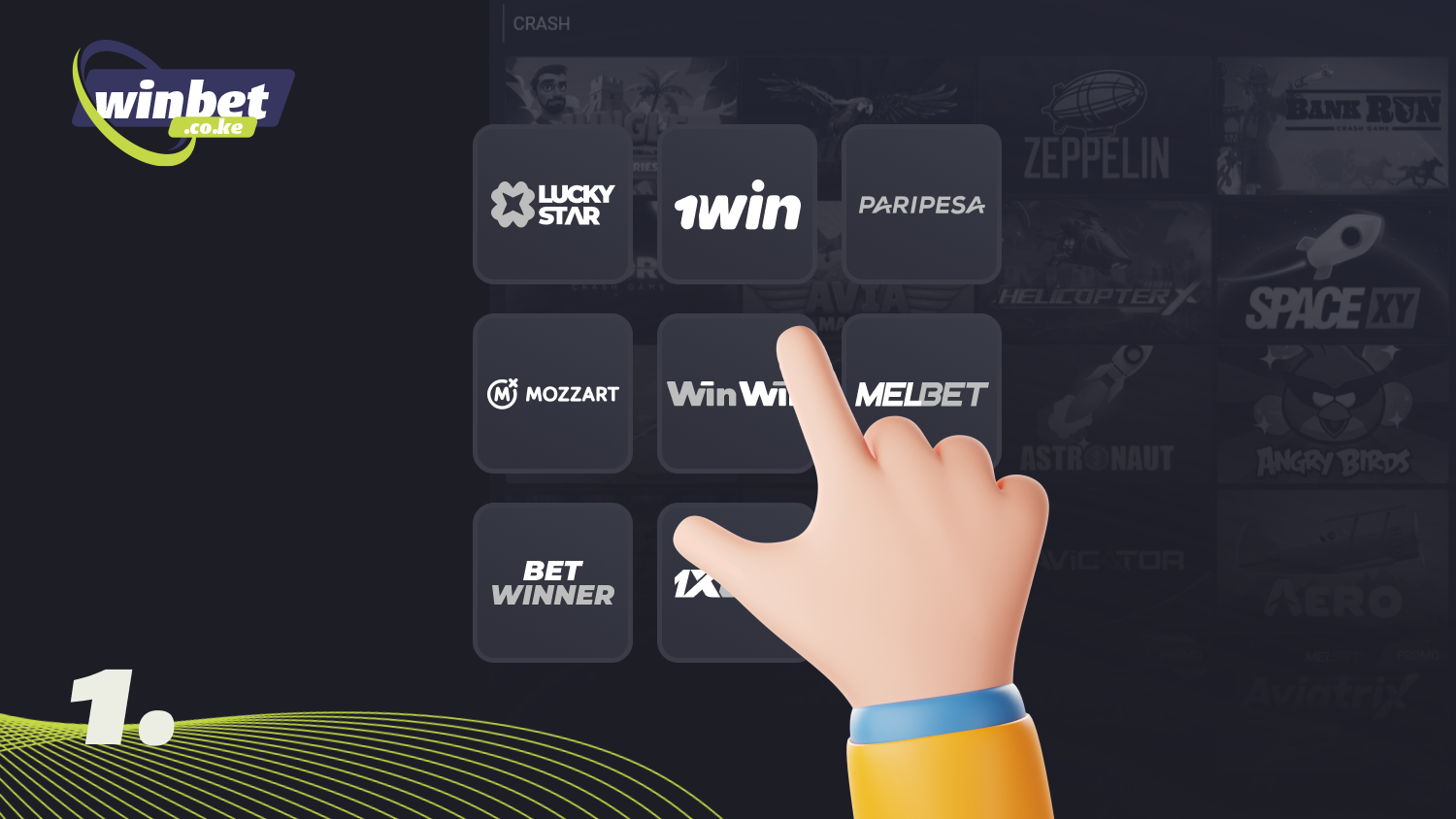 To start playing Crash Games in Kenya, choose a licensed casino that supports M-Pesa