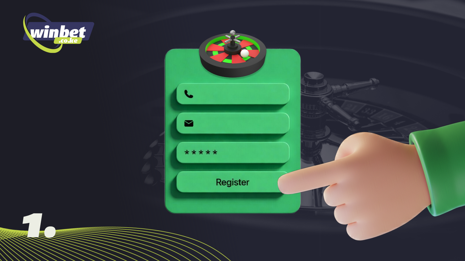 To start playing online roulette in Kenya, players need to register at a casino