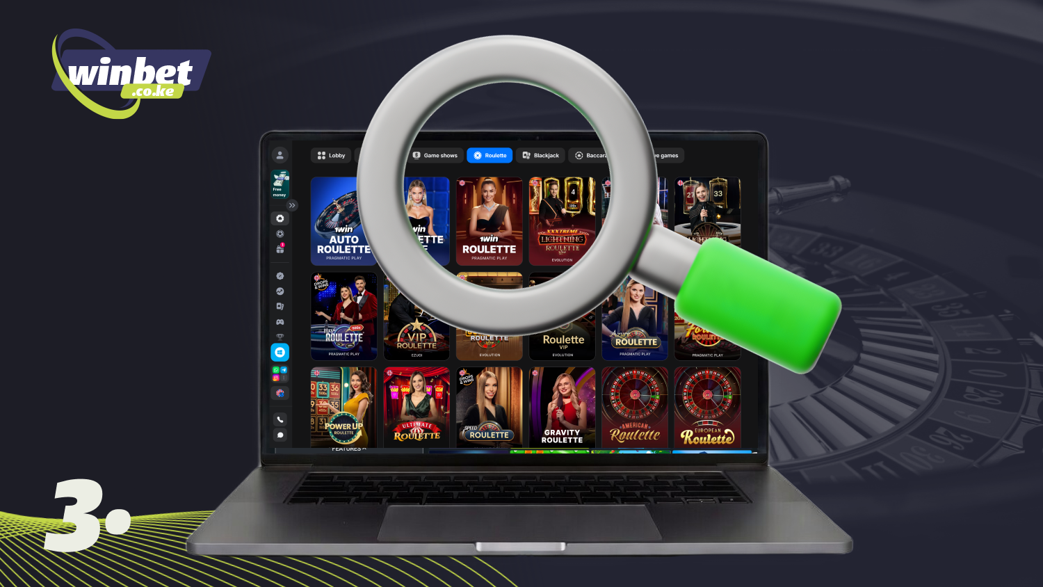 Go to the game lobby and select the appropriate version of roulette to start playing in Kenya